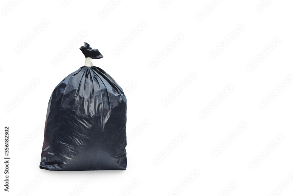 Close up of a garbage bag isolated on white background with clipping path and copy space. Close up of a garbage bag isolated on white background with clipping path and copy space.
