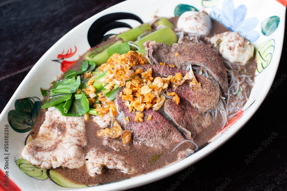 Thai boat Noodle or Kuaitiao Ruea. Thai boat Noodle or Kuaitiao Ruea.