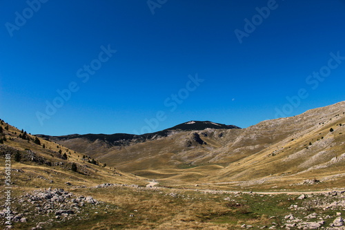 Rocky landscape on the mountain Bjelasnica, beautiful wallpaper. Autumn view on the mountain Bjelasnica, Bosnia and Herzegovina.