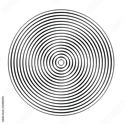 Lines in Circle Form . Spiral Vector Illustration .Technology round Logo . Design element . Abstract Geometric shape .