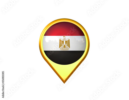 Egypt flag location marker icon. Isolated on white background. 3D illustration, 3D rendering Free Download Egypt flag location marker icon. Isolated on white background. 3D illustration, 3D rendering - GFXLoad