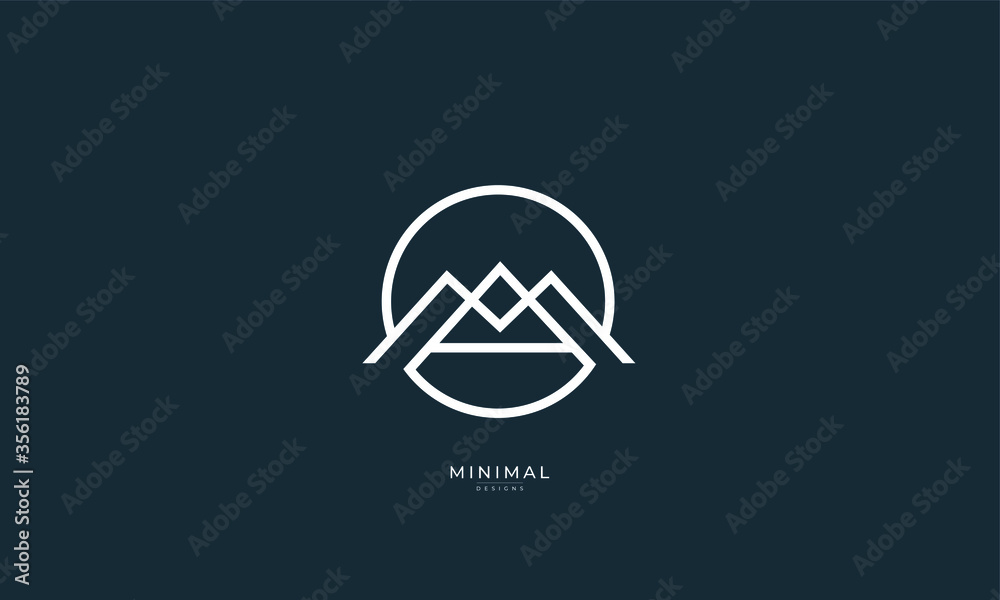 Alphabet letter icon logo AM or MA Alphabet letter icon logo AM or MA
