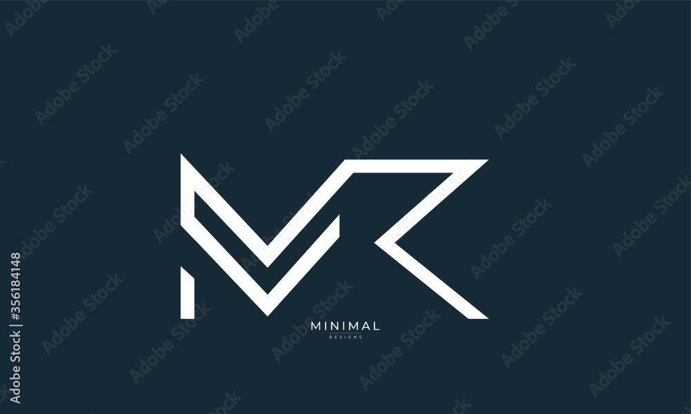 Alphabet letter icon logo MR Alphabet letter icon logo MR