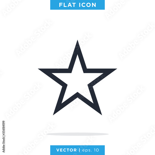 Star icon vector logo design template. Editable stroke