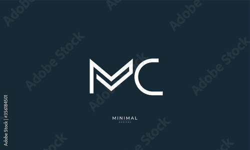 Alphabet letter icon logo MC