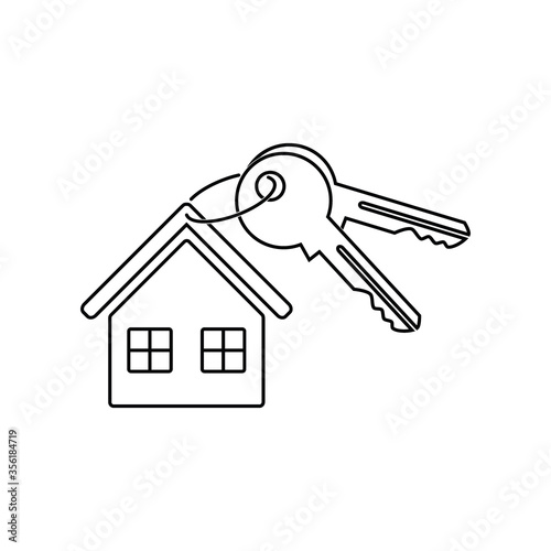 house key icon vector 