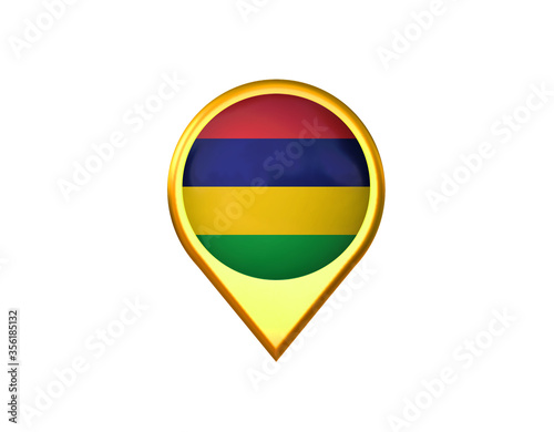 Mauritius flag location marker icon. Isolated on white background. 3D illustration, 3D rendering Free Download Mauritius flag location marker icon. Isolated on white background. 3D illustration, 3D rendering - GFXLoad