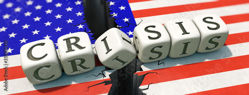 Принти на полотні Crisis in the USA
