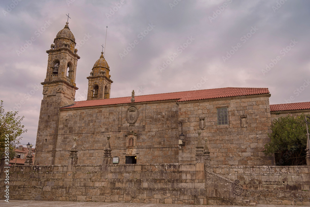 San Benito church in the Plaza de Fefiñanes in Cambados, Rias Bajas, Pontevedra, Galicia, Spain, Europe