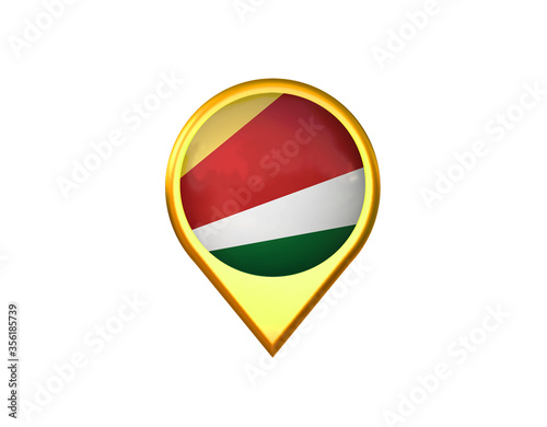 Seychelles flag location marker icon. Isolated on white background. 3D illustration, 3D rendering Free Download Seychelles flag location marker icon. Isolated on white background. 3D illustration, 3D rendering - GFXLoad