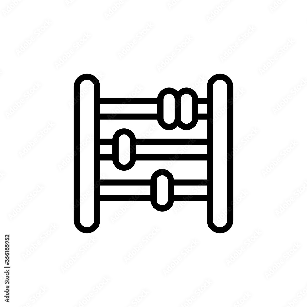 Abacus icon. Simple line, outline vector elements of Children's day icons for ui and ux, website or mobile application Abacus icon. Simple line, outline vector elements of Children's day icons for ui and ux, website or mobile application