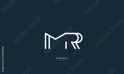 Alphabet letter icon logo MR