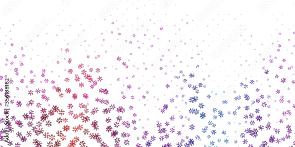 Light pink, green vector background with random forms.