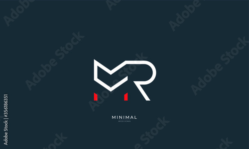 Alphabet letter icon logo MR
