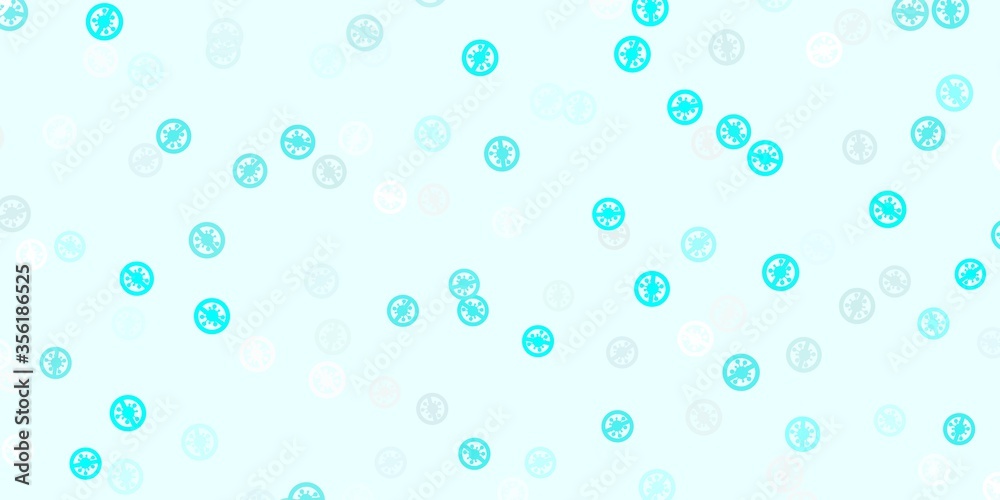 Light green vector template with flu signs.