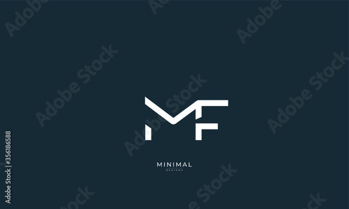 Alphabet letter icon logo MF