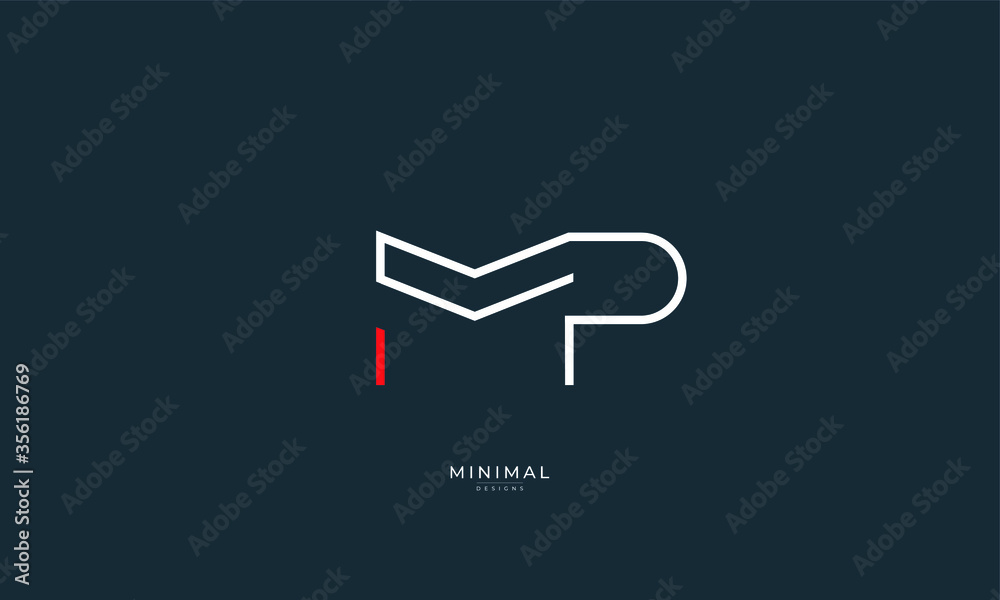 Alphabet letter icon logo MP Alphabet letter icon logo MP