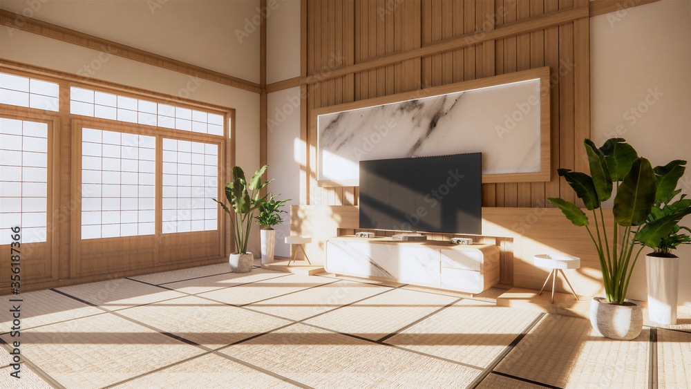 living room granite white wall background with decoration japan style design and shelf wall. 3d rendering living room granite white wall background with decoration japan style design and shelf wall. 3d rendering