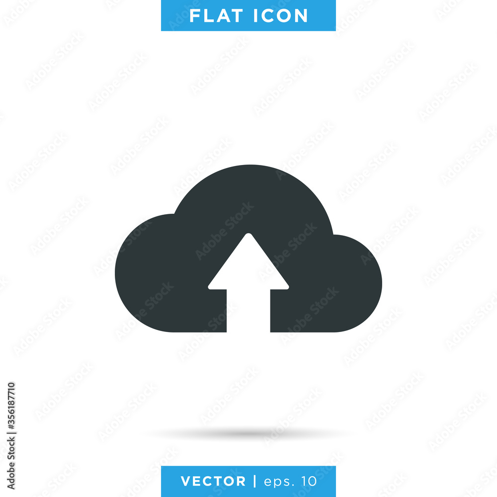 Cloud Icon Vector Design Template. Upload data icon. Cloud Icon Vector Design Template. Upload data icon.