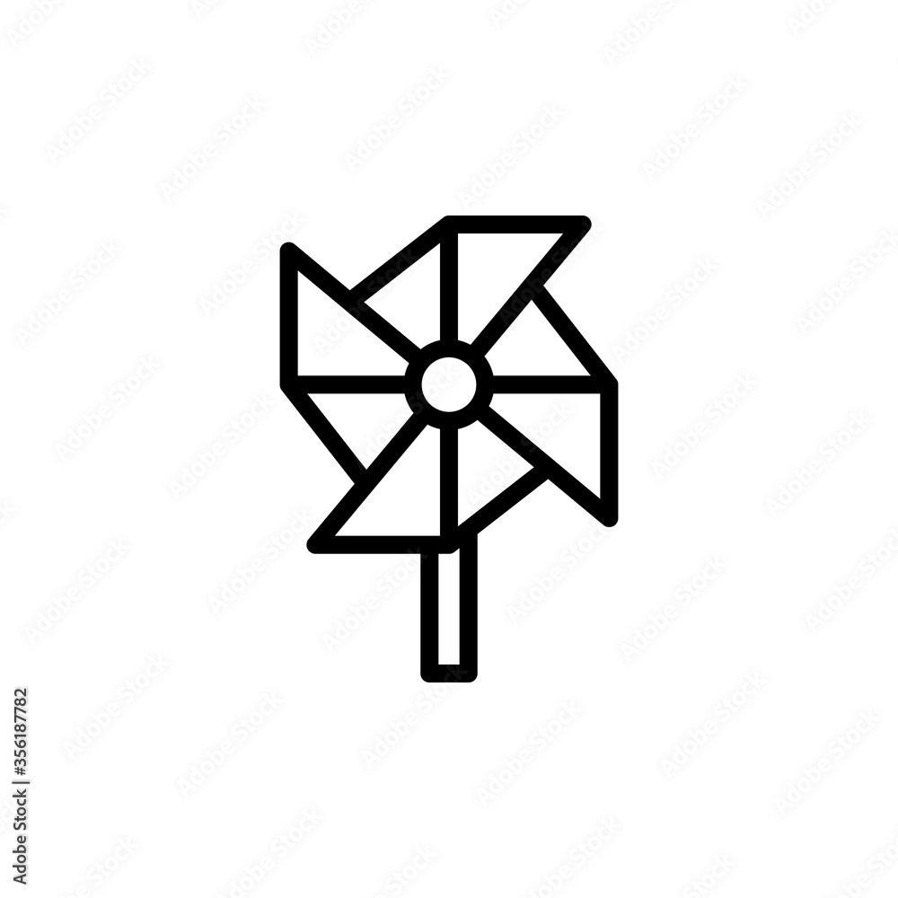 Windmill icon. Simple line, outline vector elements of Children's day icons for ui and ux, website or mobile application Windmill icon. Simple line, outline vector elements of Children's day icons for ui and ux, website or mobile application