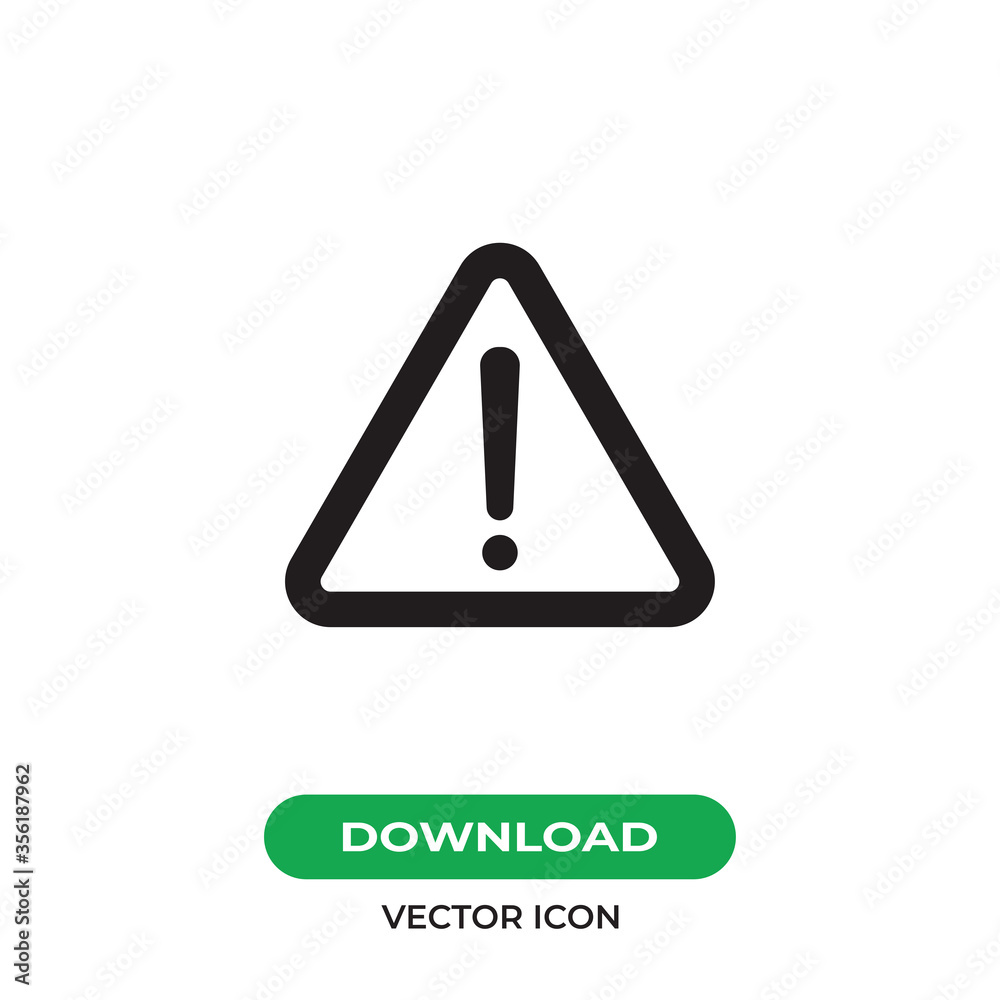 Caution exclamation vector icon, simple sign for web site and mobile app. Caution exclamation vector icon, simple sign for web site and mobile app.
