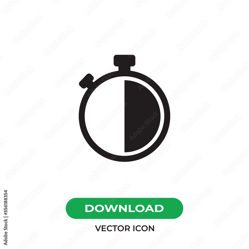 Stopwatch vector icon, simple sign for web site and mobile app. Stopwatch vector icon, simple sign for web site and mobile app.