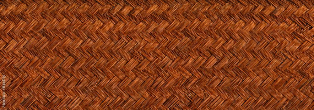 Woven bamboo mat texture banner