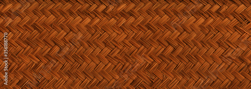 Woven bamboo mat texture banner