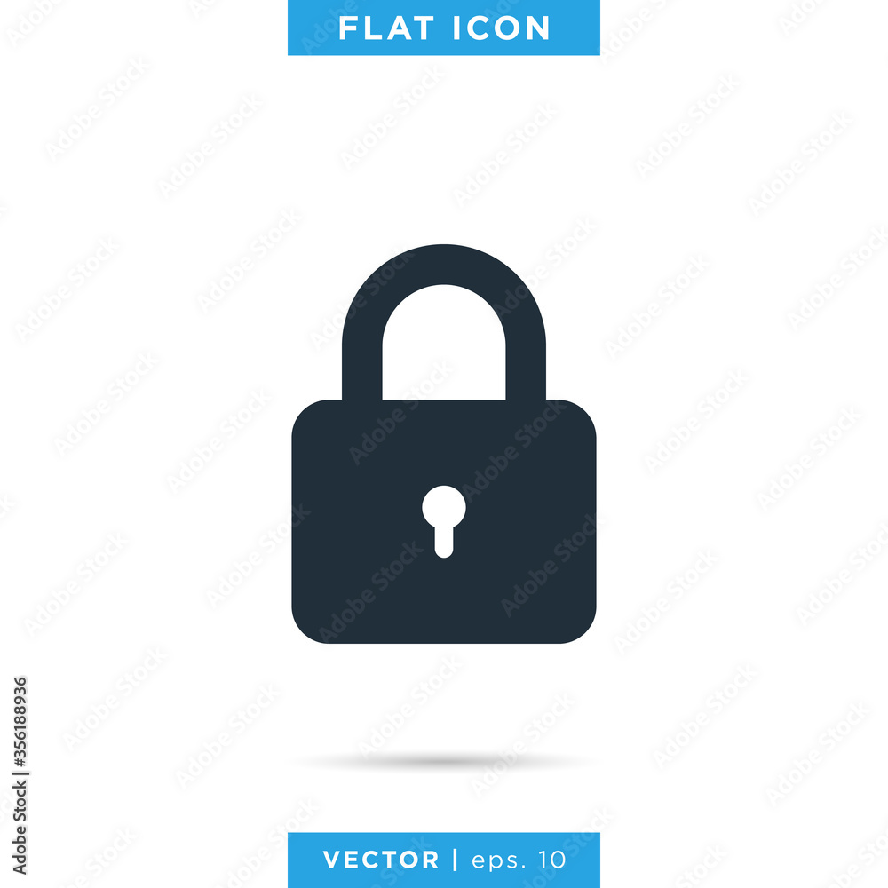 Padlock Icon Vector Logo Design Template Padlock Icon Vector Logo Design Template