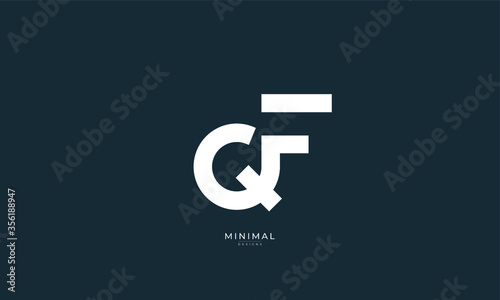 Alphabet letter icon logo QF