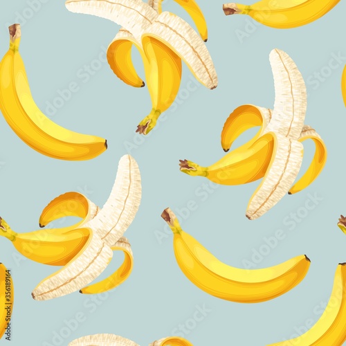 Seamless vector patterns with high detailed banana