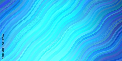 Light BLUE vector layout with curves. Bright sample with colorful bent lines, shapes. Pattern for websites, landing pages.