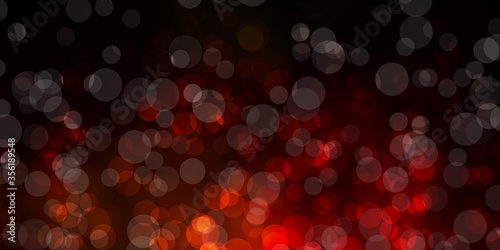 Dark Green, Yellow vector texture with disks. Glitter abstract illustration with colorful drops. Pattern for business ads.