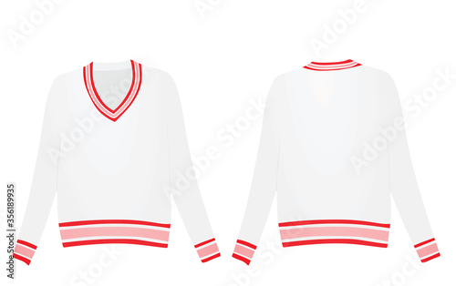 White college jumper. vector illustration