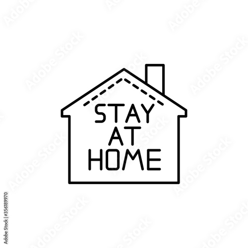 House, stay at home icon. Simple line, outline vector elements of viral pandemic icons for ui and ux, website or mobile application