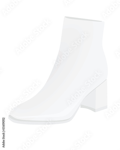 White women boots. vector illustration