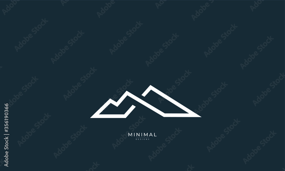 a line art icon logo of a mountain a line art icon logo of a mountain