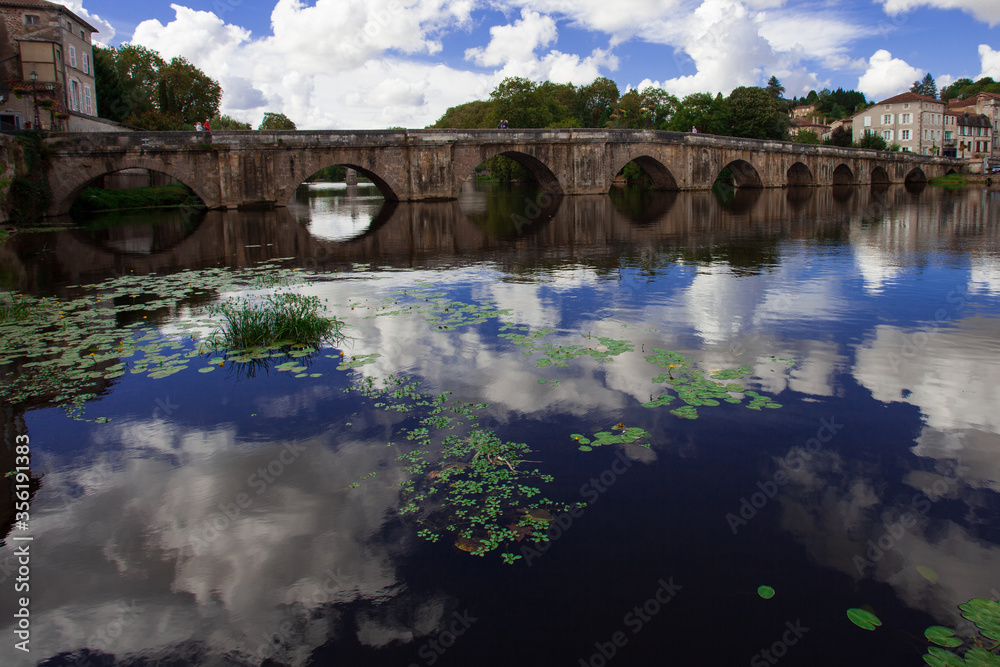Fototapeta premium Bridge over French river