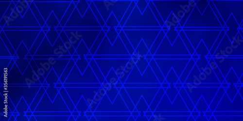 Dark BLUE vector background with triangles. Modern abstract illustration with colorful triangles. Template for landing pages.