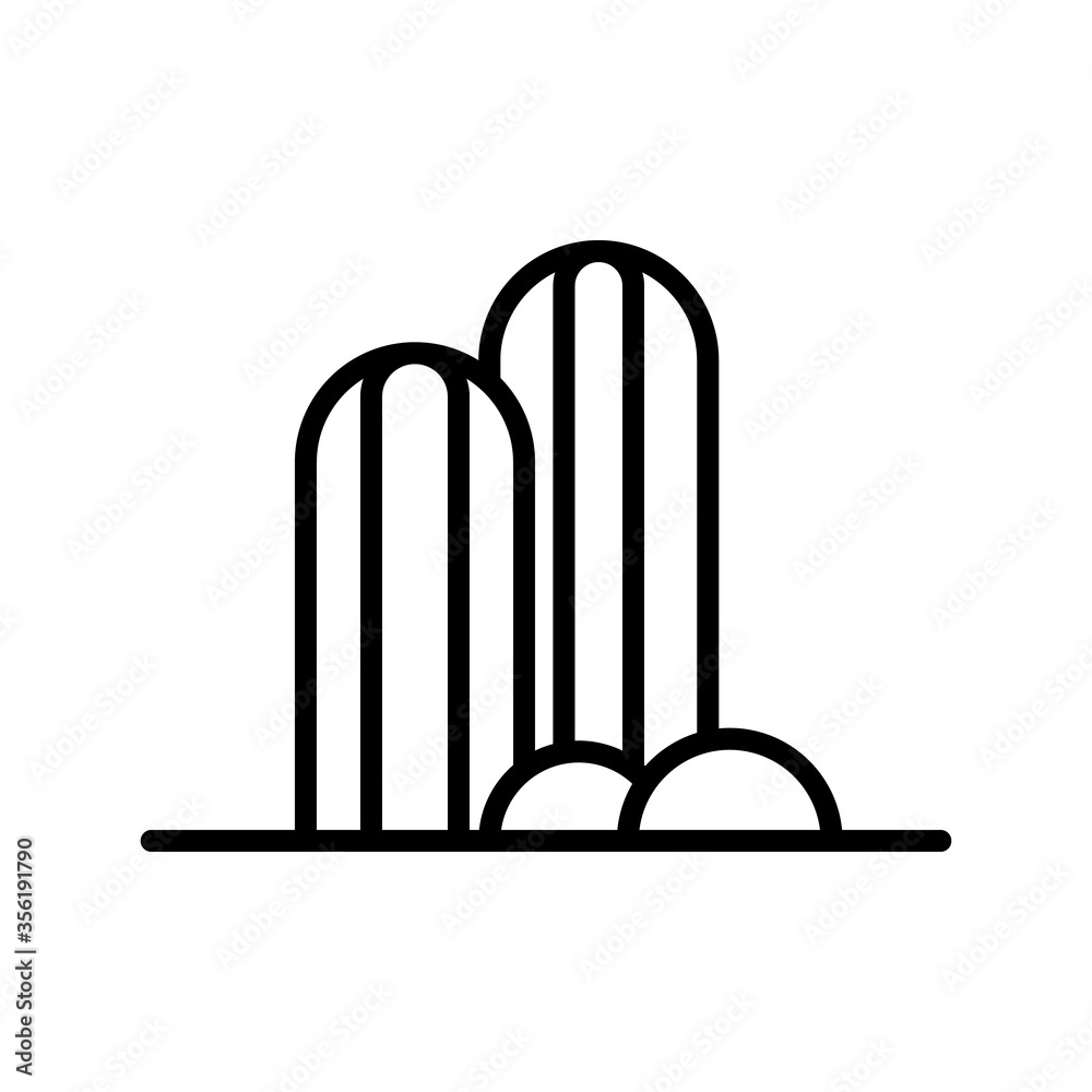 Cactus, stone icon. Simple line, outline vector elements of wilderness icons for ui and ux, website or mobile application Cactus, stone icon. Simple line, outline vector elements of wilderness icons for ui and ux, website or mobile application