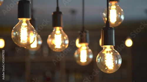 Decorative bulbs in vintage style Edison.beautiful lighting decoration