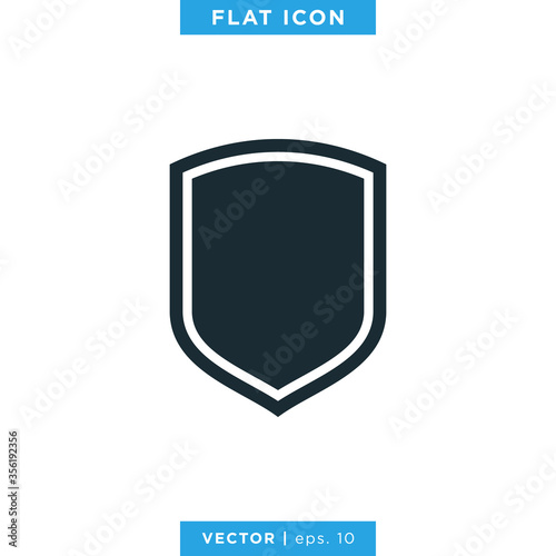 Free Download Shield Icon Vector Logo Flat Design Template. - GFXLoad