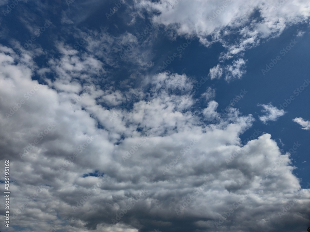 Blue sky with gray thunderclouds. Kishinev. Moldova