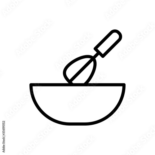 Plate, whisk icon. Simple line, outline vector elements of free time icons for ui and ux, website or mobile application