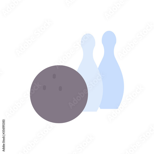 Bowling, game icon. Simple color vector elements of free time icons for ui and ux, website or mobile application