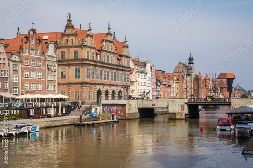 Gdansk, Poland - Juny, 2019:. Beautiful multi-colored houses in the old town in Gdansk. The central streets of the historic center of Gdansk. The main tourist attraction of Gdansk. © F8  \ Suport Ukraine