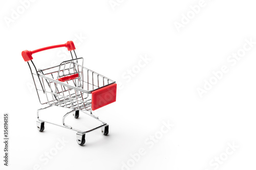 shopping cart four-wheel in red