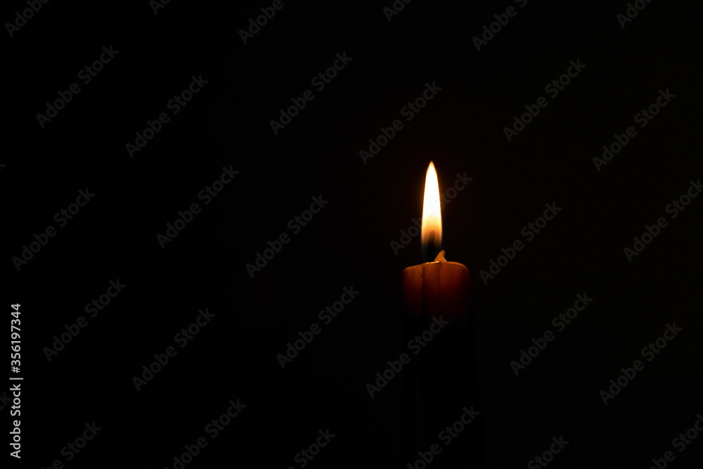 One candlelight lit in the dark One candlelight lit in the dark