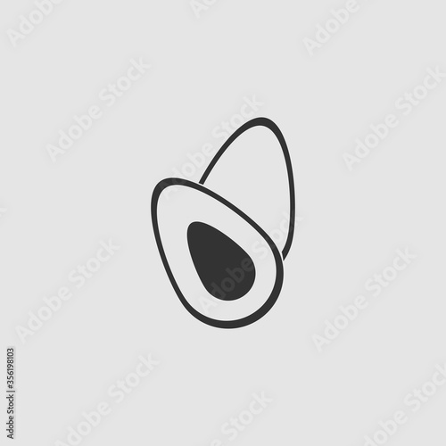 Avocado fruits icon flat.