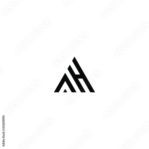 ah letter vector logo abstract photo
